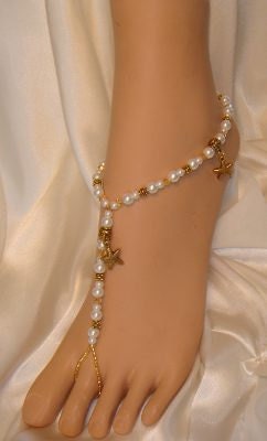 Starfish Beach Barefoot Sandals, Bridal Jewelry for the Beach Bride and Bridesmaids