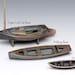 Bronze Grand Banks Dory, sand cast fishing boat sailing