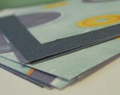 Denim Blue and Baby Blue Circle with Orange Yellow 4x6 Paper Pack great for scrapbooks cards and photo mats