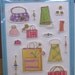 Gone Shopping Girly Purses 3D foam stickers sheets acid free pack of 2 sheets over 50 stickers