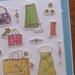Gone Shopping Girly Purses 3D foam stickers sheets acid free pack of 2 sheets over 50 stickers