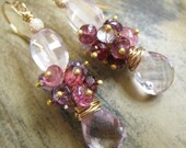 Pink and Purple Sapphires with Pink Topaz and Rose Quartz
