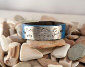 Comparison is the THIEF of JOY, leather cuff bracelet,3/4 in