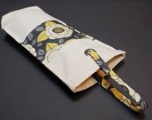 Wine Tote Wine Bottle Bag Case Carrier Holder - SINGLE BARREL - Vintage Flower Gray