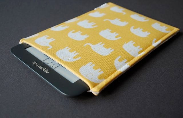 Kindle 4 Case / Kindle 3 Case / Kindle Case / Nook Cover / NookColor / Kobo / Nook Simple Touch / Sony / Galaxy Tab - Elephant Yellow