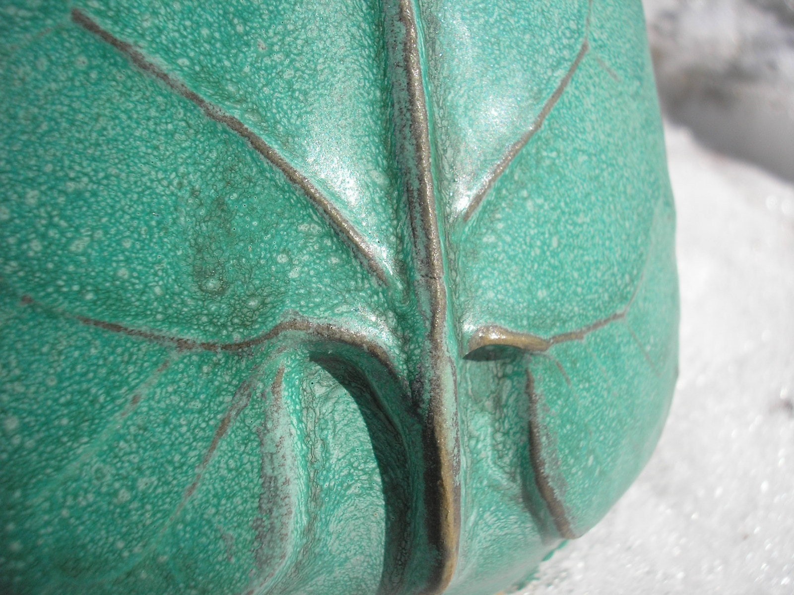 Burdock Arts and Crafts Leaf Vase