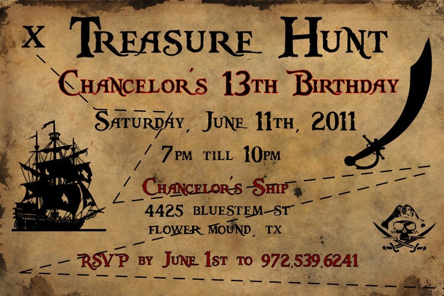 Treasure Hunt Invitation