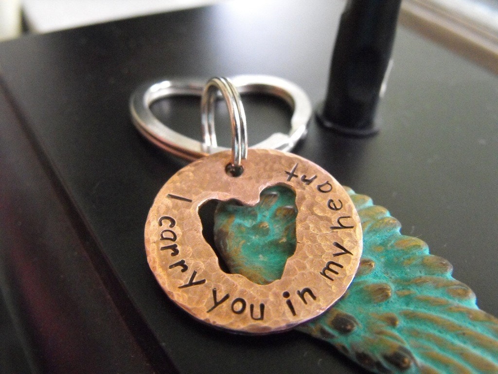 Your Wing on my Heart Keychain