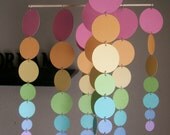 Rainbow Pastels or YOU PICK COLORS Paper Mobile for above baby's crib, home decor and wedding or birthday decoration