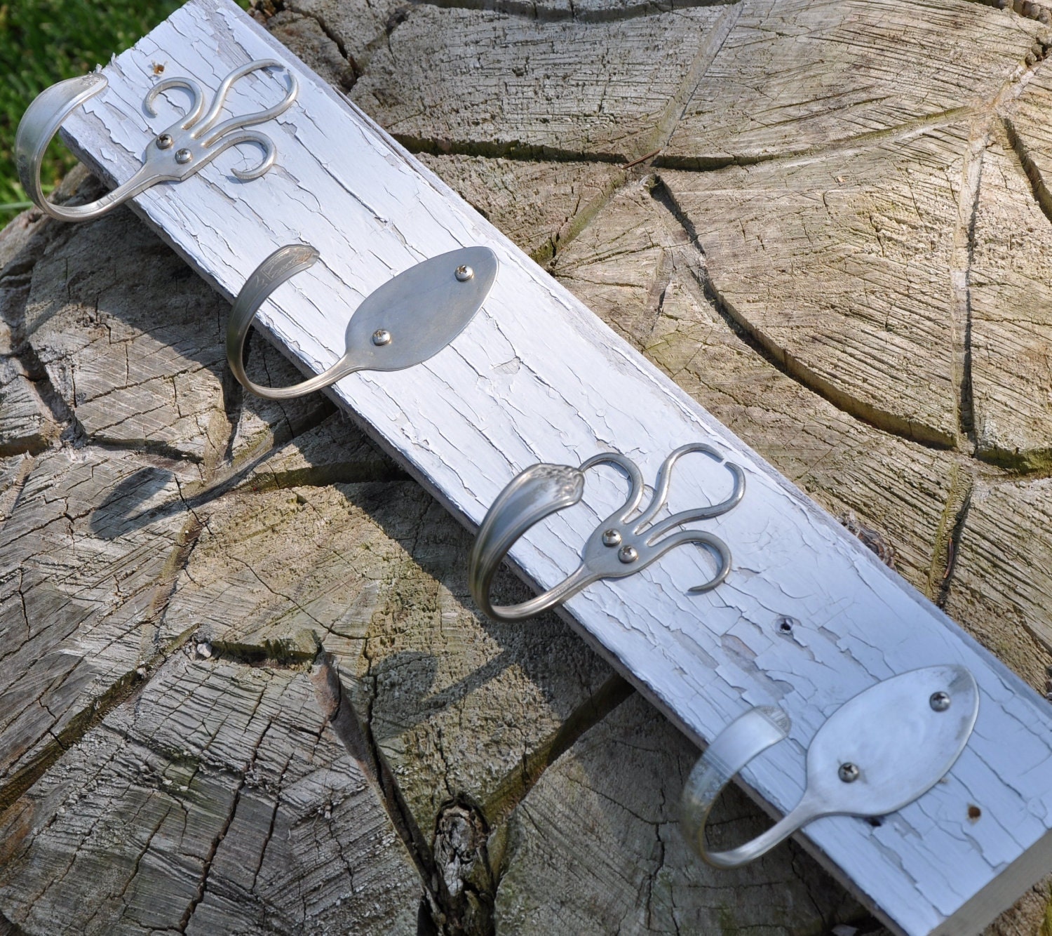 Shabby Chic Silver Spoons And 003 Style Fork Hook Rack