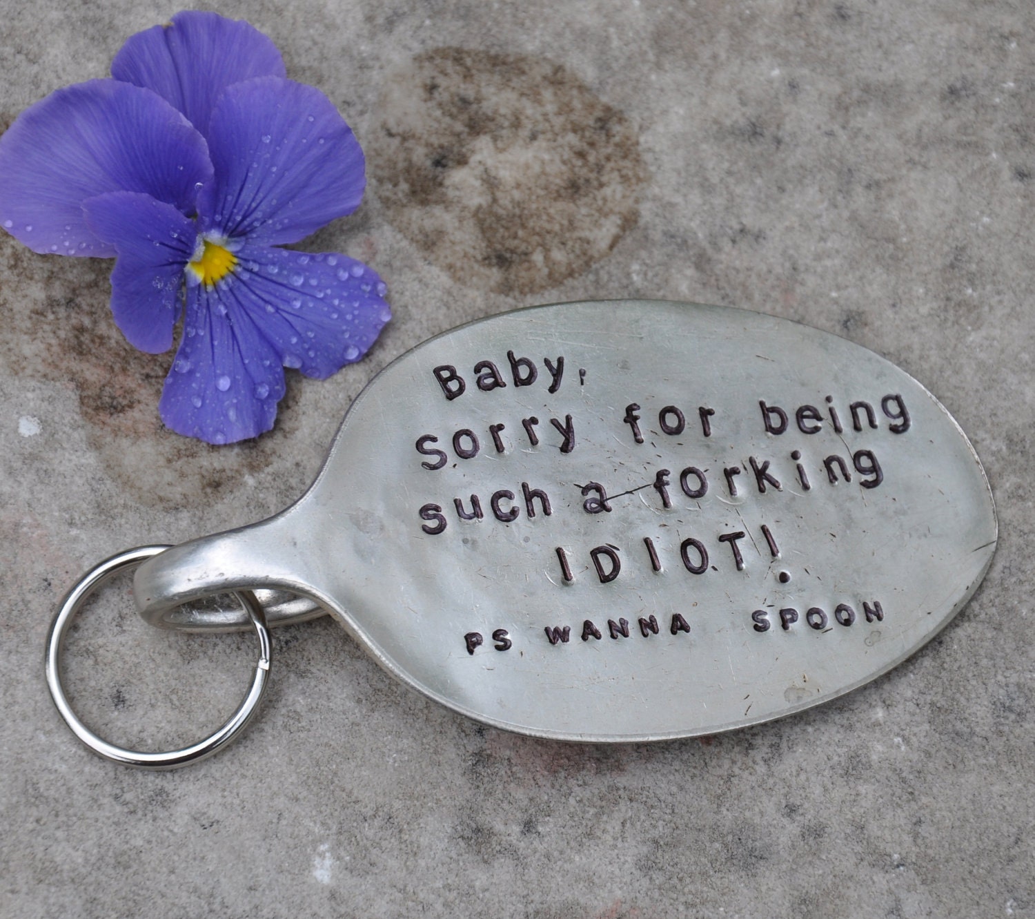 Sorry Baby Spoon Key Chain FREE SHIPPING