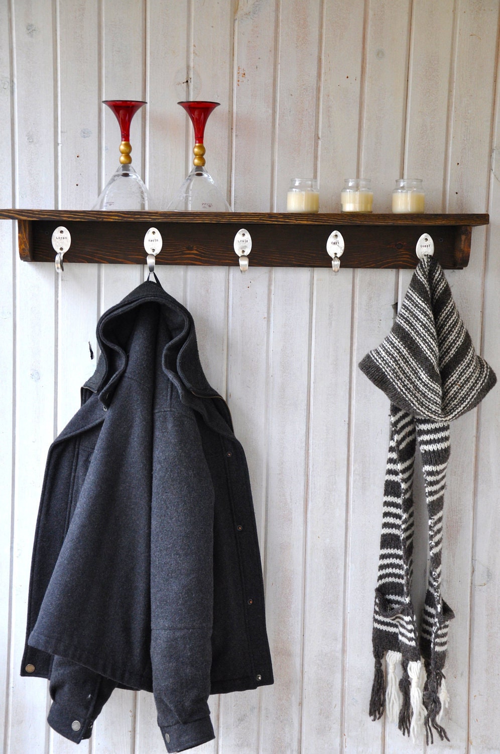 5 Personalized Spoon Hooks Shelf