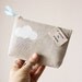 unique linen pouch - j'adore la pluie