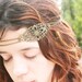 Chain Headpiece Headband Hair Piece Bohemian Hipster Boho Hippie Bronze Floral Long Centerpiece Bridal Statement Jewelry