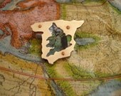 Spain and Great Britain Sterling Silver Pin