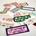 Iron-on clothing and fabric labels - set of 42 (smallest set) - several template options