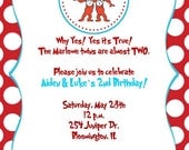 Dr Seuss Thing 1, Thing 2 Birthday Party Baby Shower Invitations Il_170x135