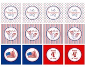 Fourth of July Personalized Cupcake Toppers or DIY Il_170x135