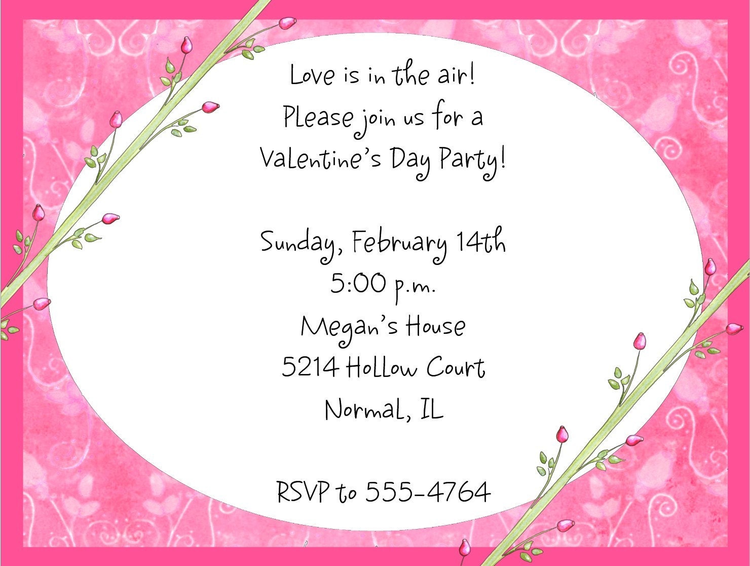 Pretty in Pink Valentines Day Invitations Il_570xn