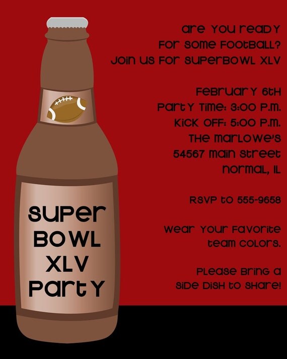 Beer Bottle Football Party Invitations Il_570xn