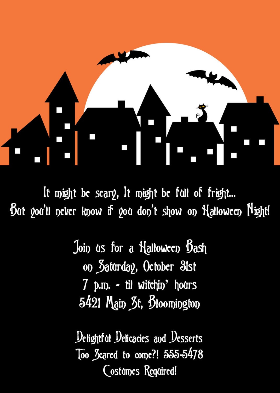 Haunted Houses Halloween Party Invitations Il_570xn