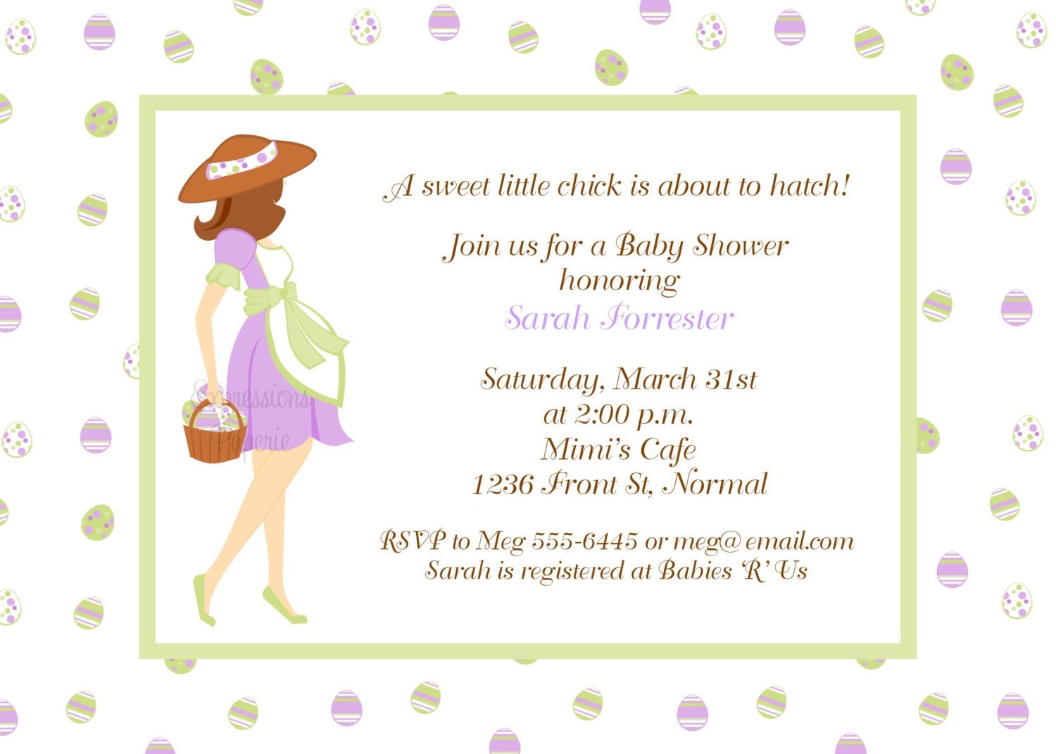 Easter Mommy to Be Baby Shower Invitations Il_570xn