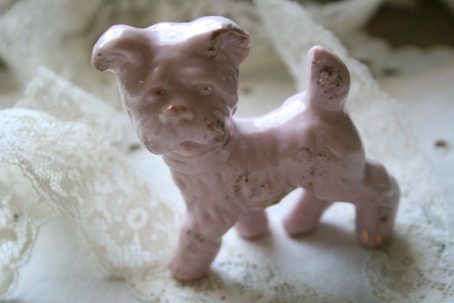 Vintage Shabby Chic SHIH-TZU Figurine