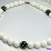 Vintage Necklace Beaded White Black  poka dots Madmen