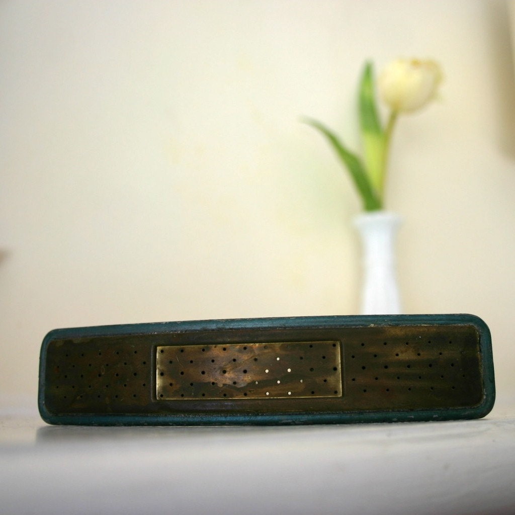 Vintage sprinkler head blue and brass for your springtime gardening needs