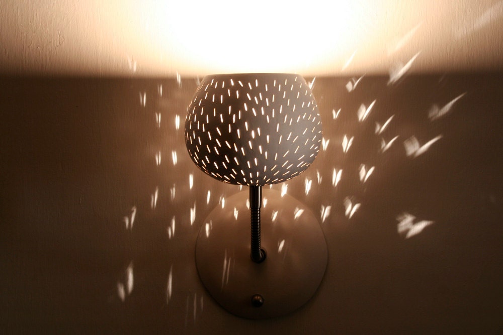 Wall Lamp: Claylight Sconce with Touch Dimmer - Line Pattern - On Sale 38% Off