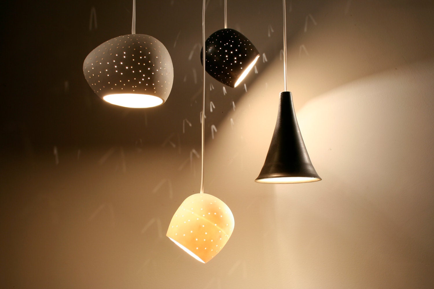 Ceiling lighting: Clay-light Boomerang - Four Pendant Chandelier - On Sale