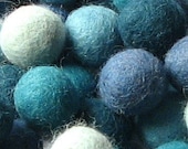 2CM Felt Balls/60-Piece - Aquamarine Mix