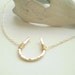 Luck Necklace - Simple Hammered Gold Filled Horseshoe on Delicate Gold Filled Chain