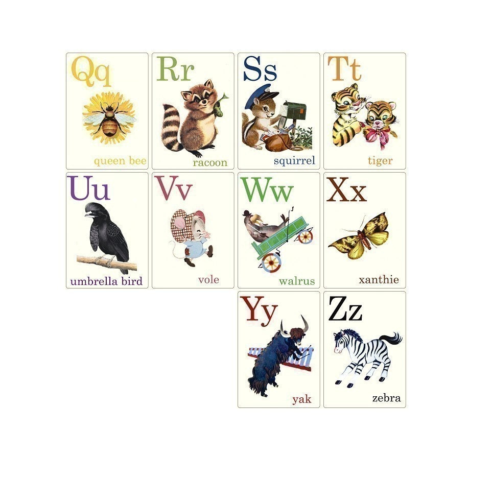 Mini Animal ABC Flashcards - Set of 26