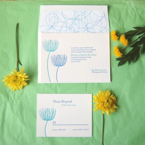 Meadow -  Letterpress Wedding Invitation Sample