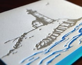 Lighthouse, letterpress, Set of Six
