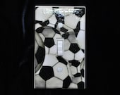 Soccer Balls Light Switchplate Cover single toggle (STANDARD SIZE)