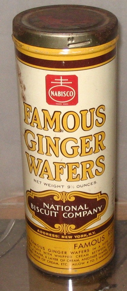 vintage tinNabisco Famous Ginger Wafers National by buzzsaw1