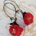 Red Lucite Flower - My Love Blooms for You Earrings