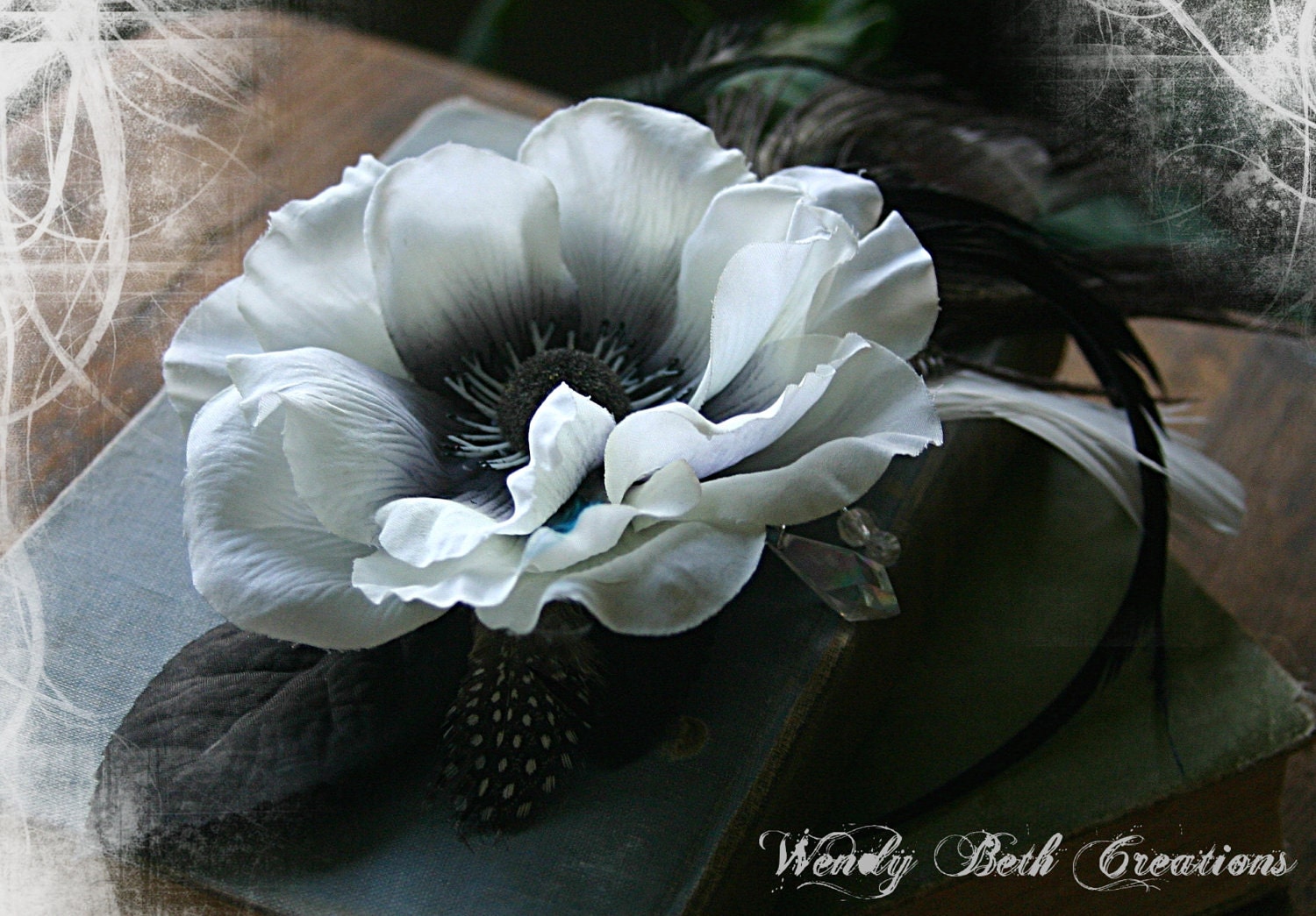 Smoke n Steam - Hair Art Fascinator Clip