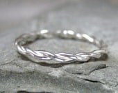 Sterling Silver Ring - Twisted Band - Stacking Ring - Handmade in Canada - Eco Friendly Sterling Silver