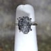 RESERVED - Three Carat Rough Diamond Solitaire and Sterling Silver Ring -  Artisan Jewellery - Handmade and Designed by A Second Time