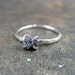 Diamond In The Rough Uncut Diamond Solitaire Engagement Ring - Sterling Silver Ring -  Handmade and Designed by A Second Time