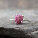 Ruby Ring - Raw Uncut Red Ruby - Sterling Silver Solitaire - Artisan Jewellery - Handmade and Designed by A Second Time