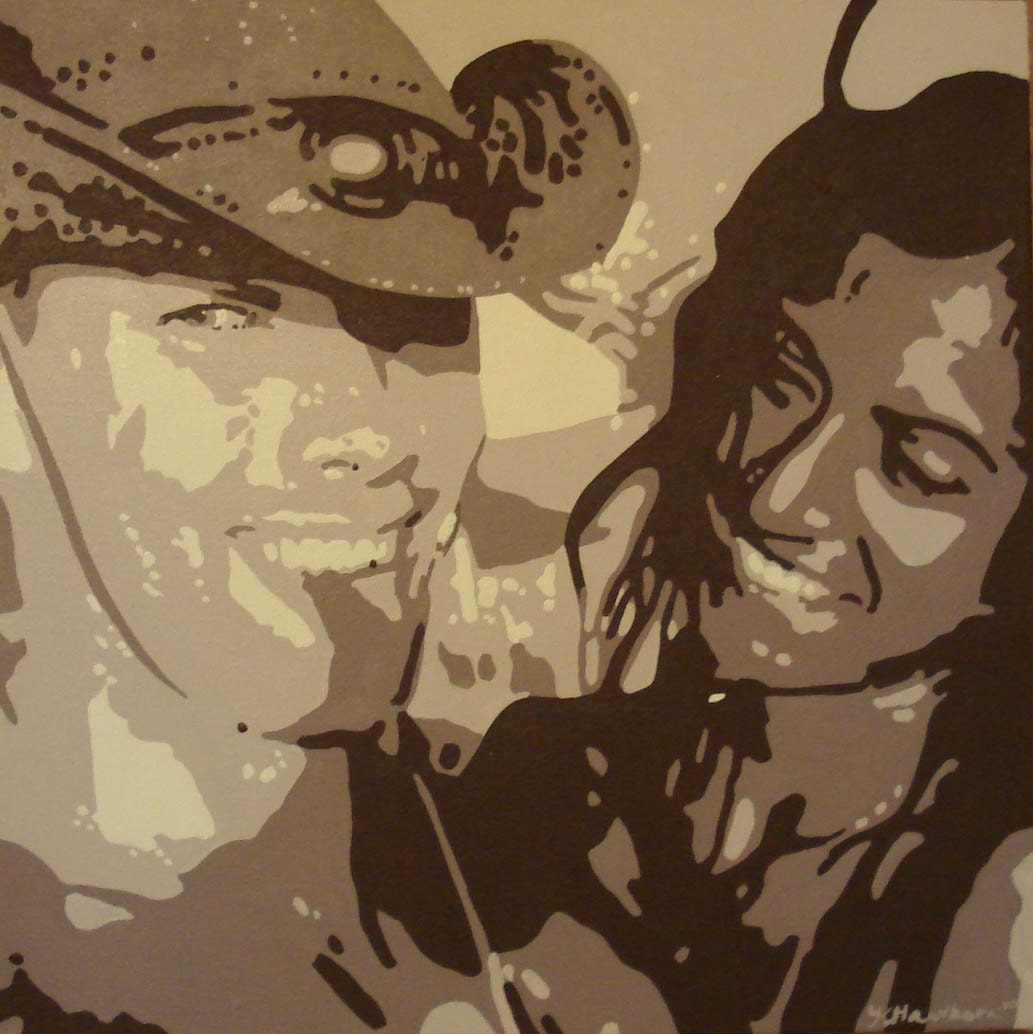 custom original painted portrait on canvas 12x12
