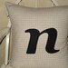 n monogrammed pillow 20x20
