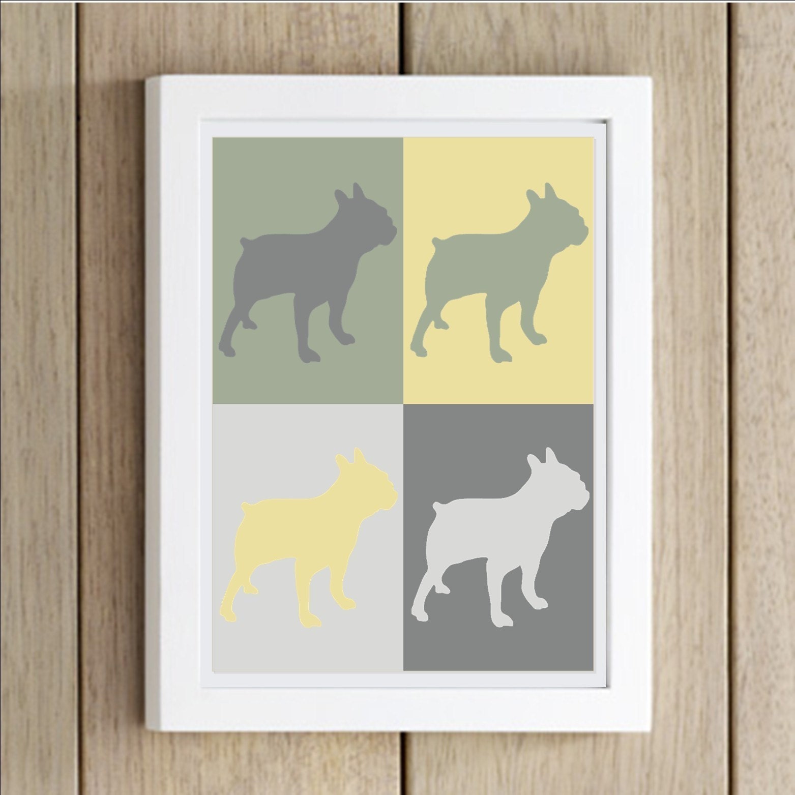 Dog Silhouette Print Retro You Design 8 x 10