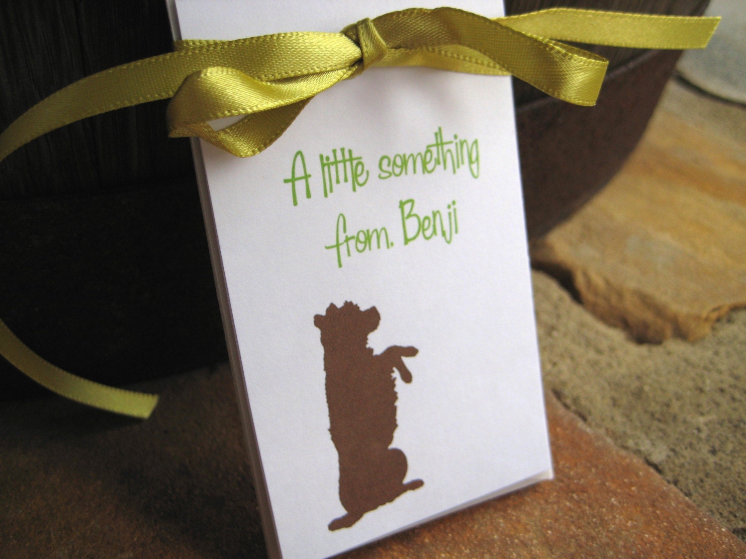 Dog Silhouette Gift Enclosures Personalized