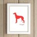 Dog Silhouette Print Personalized 5 x 7
