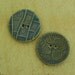 SALE: Ceramic Buttons Two Hole Porcelain Clay Blue Halo Glaze
